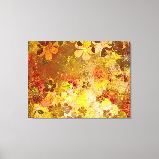 暖かい秋の抽象芸術絵画ズ キャンバスプリント (正面)
