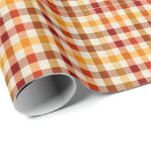 暖かい秋の格子状包装離れ包装 ラッピングペーパー (ロールコーナー)