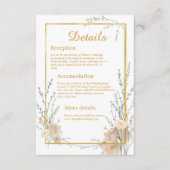 暖かい秋の植物学花模様 エンクロージャーカード (正面)