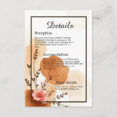 暖かい秋の植物学花模様 エンクロージャーカード (正面)