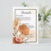 暖かい秋の植物学花模様 エンクロージャーカード (スタンド正面)