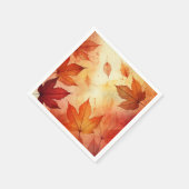 暖かい秋の水の色の離れデクーページナプキンス スタンダードカクテルナプキン (角)