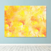 暖かい秋の絵画抽象芸術2 キャンバスプリント (インサイチュ (ウッドフロア))