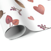 暖かい秋の美的パターン、秋の居心地の良い雰囲気 ラッピングペーパー (ロールコーナー)