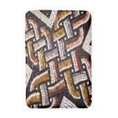 暖かい秋の色調のローマのタイルモザイク バスマット (正面縦)