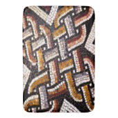 暖かい秋の色調のローマのタイルモザイク バスマット (正面縦)