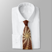 暖かい秋の色、抽象芸術モダンフラクタルアート ネクタイ (タイ)