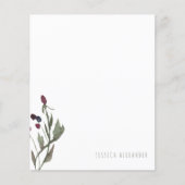 暖かい秋の葉とベリーのパーソナライズされた文房具 (正面)