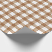 暖かい秋の錆び英国のカントリーチェックのプレイドギフト ラッピングペーパー (角)