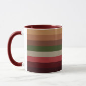 暖かい秋ストライプのコーヒーマグ マグカップ (左)