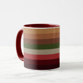 暖かい秋ストライプのコーヒーマグ マグカップ (正面左)