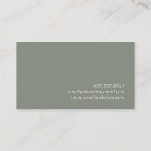 暖かい秋格子状の名刺 名刺 (裏面)