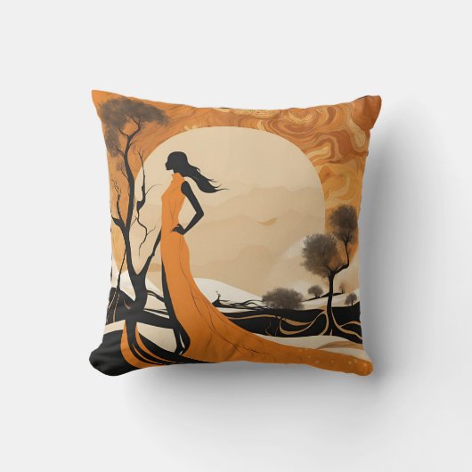 暖かい秋II角枕 クッション (正面)