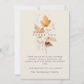 暖かい紅葉の死別葬礼 サンキューカード (正面)