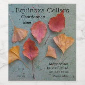 暖かい紅葉 ワインラベル (シングルラベル)
