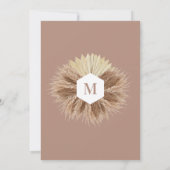 暖かい素朴ニュートラルカラーズベビーシャワー 招待状 (裏面)