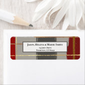 暖かい素朴ブラシストロークと金ゴールドのハイライト写真 ラベル (インサイチュ)