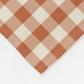 暖かい素朴秋の茶色の居心地の良いチェッカーボードパターン フリースブランケット (角)