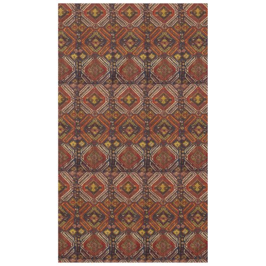 暖かい色のコーカサスのデザイン テーブルクロス (正面)