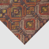 暖かい色のコーカサスの絨毯デザイン 薄葉紙 (詳細)