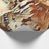 暖かい色のスイミングトラ ラッピングペーパー (角)