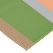 暖かい色のトーンストライプのテーブルクロス テーブルクロス (アングル)