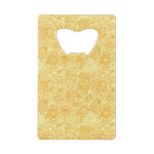 暖かい色の夏の花パターン クレジットカード栓抜き (裏面)