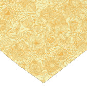 暖かい色の夏の花パターン ショートテーブルランナー (コーナー)