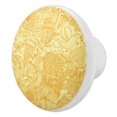 暖かい色の夏の花パターン セラミックノブ (右)