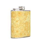 暖かい色の夏の花パターン フラスク (右)