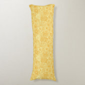 暖かい色の夏の花パターン ボディピロー (正面縦)