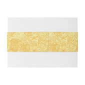 暖かい色の夏の花パターン 招待状ベリーバンド (裏面例)