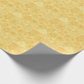 暖かい色の夏の花柄 ラッピングペーパー (角)