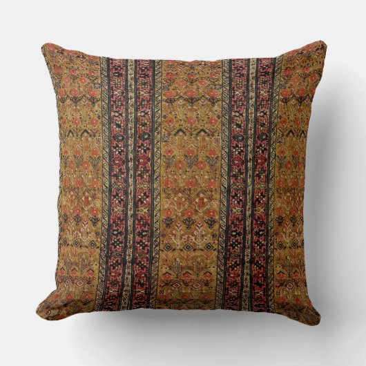 暖かい色の東洋の敷物 クッション (正面)