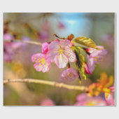 暖かい色の桜花春 ラッピングペーパー (フラット)
