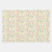 暖かい色の植物の包装紙 ラッピングペーパーシート (正面3)