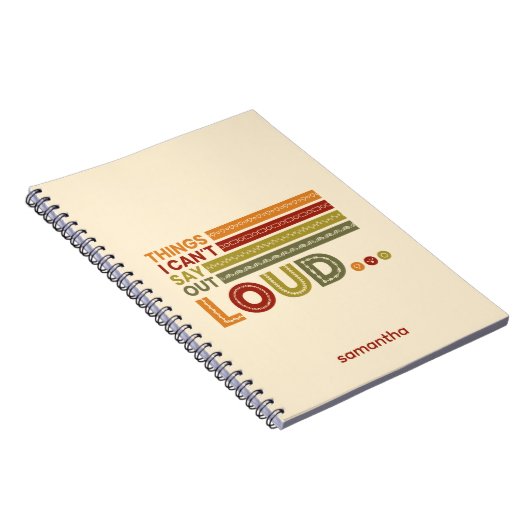 暖かい色の私は大声でジャーナルを言うことができない ノートブック (右側)