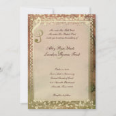 暖かい色の音楽愛好者の結婚式招待状 招待状 (正面)