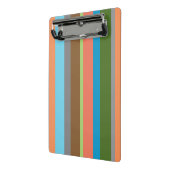 暖かい色調ストライプのミニクリップボード ミニクリップボード (アングル2)