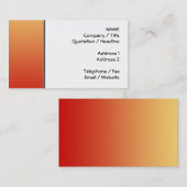 暖かい色、平野の設計 名刺 (正面/裏面)