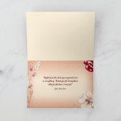 暖かい花をパーソナライズテーマ母親の日 カード (内部)