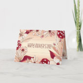 暖かい花をパーソナライズテーマ母親の日 カード (正面)