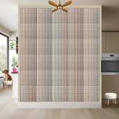 暖かい茶色と鮮明な白市松模様にのタイル模様 タイル