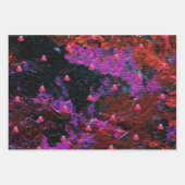 暖かい赤いハート ラッピングペーパーシート (正面2)