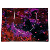 暖かい赤いハート ラージペーパーバッグ (正面)