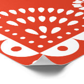 暖かい赤いパペル結婚ピカドの歓迎サイン ポスター (角)