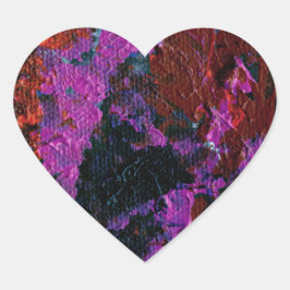 暖かい赤のバレンタイン ハートシール