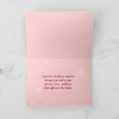 暖かい赤の平和、愛と喜び シーズンカード (内部)