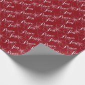 暖かい赤の平和、愛と喜び ラッピングペーパー (角)