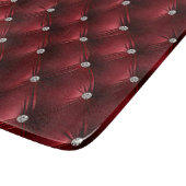 暖かい赤シックフェイクベルベット カッティングボード (角)